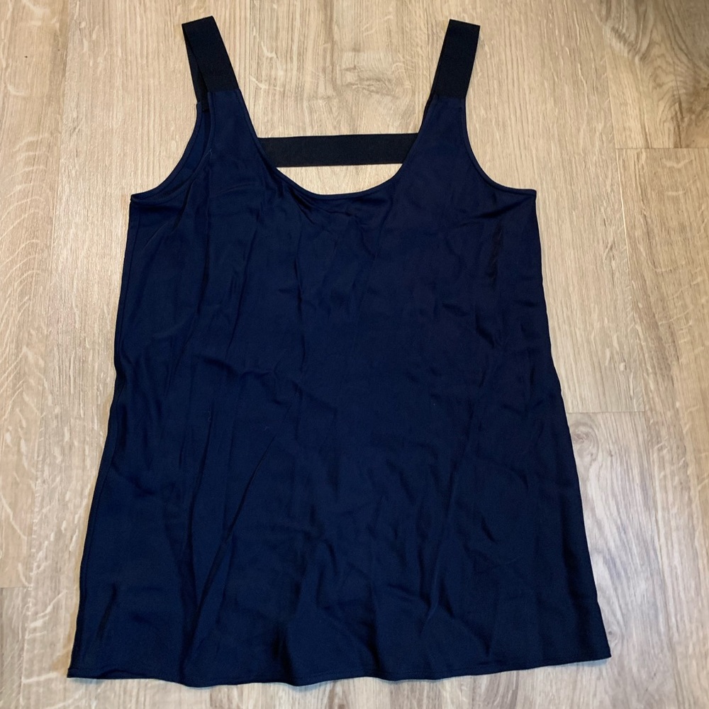 Theory Navy Silk Tank